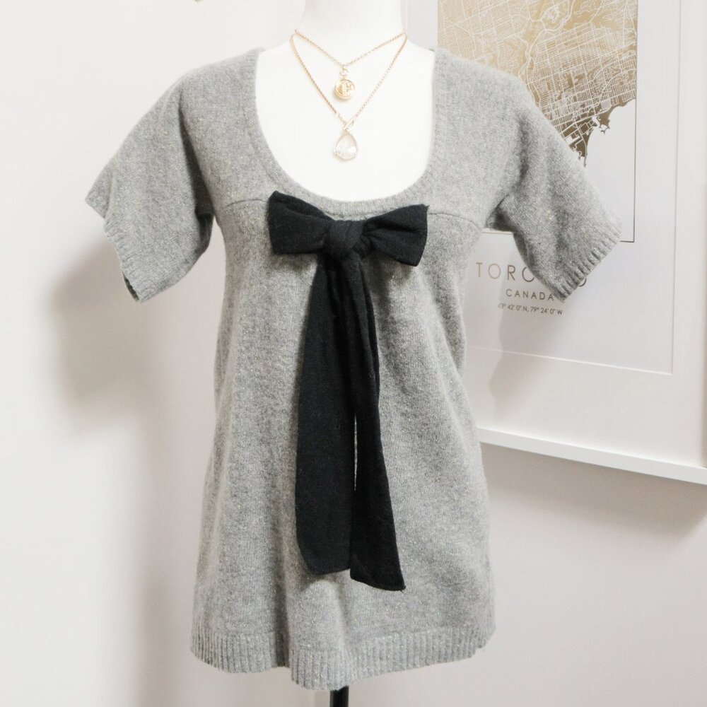 Grey Babydoll Sweater Dress